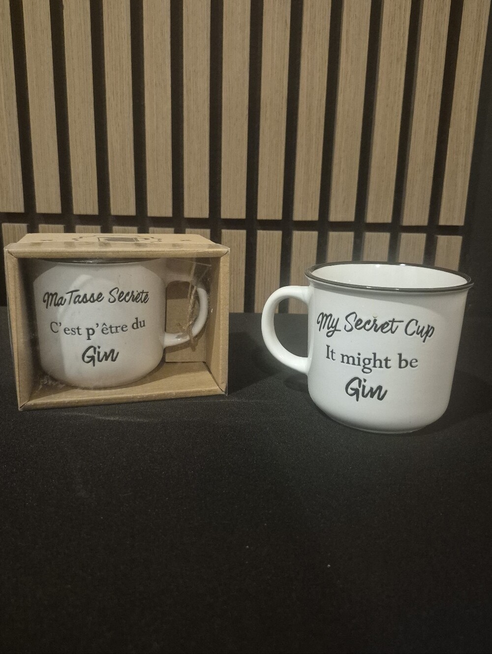 My Secret Cup White Enamel-Style Mug - 'It might be Gin'